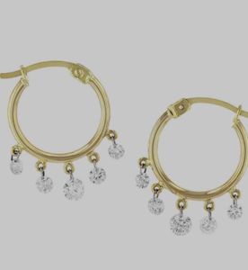 Dangle Hoop Earrings Anti Tarnish