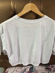 White Boxy Crop Top