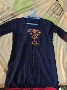 Elegant Navy Blue Kurta