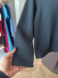 Korean Crop Top with Lace Collar