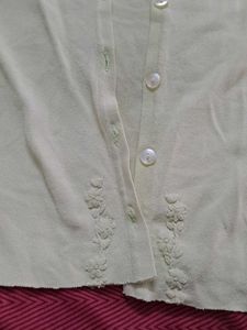 Vintage Yellow Button-Up Top