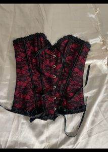 Gothic Dark Feminine Red & Black Corset