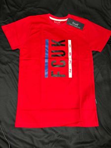 FCUK Red Graphic T-Shirt