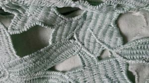 BENETTON patchwork/cutwork top women