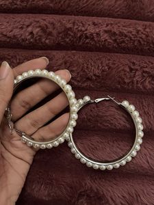 Pearl Hoop Earrings