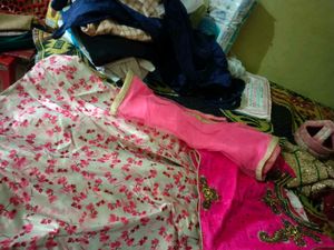 Pink Floral Anarkali Suit