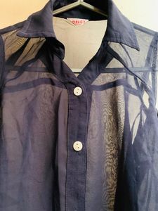 Navy Blue Shirt Top