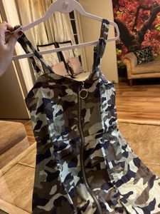 Military print dress