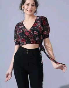 TOP &amp; Black Wide Leg Slit Jeans (Totally New)