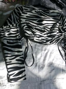 Zebra Printed Crop Top