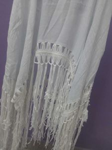 White Fringe Top