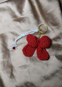 Crochet Bow Keychain
