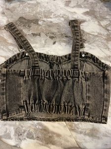 Charcoal Denim Corset XS-S