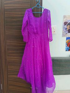 Elegant Purple Ethnic Gown