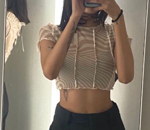 Sheer beautiful crop top In perfect condition