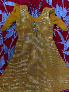 Yellow Sharara Without Dupatta