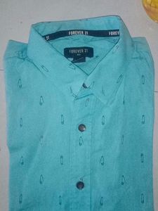 Forever 21 Blue Safety Pin Print Shirt - Men&#39;s
