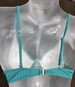 Teal Ribbed Bikini Top 🖤