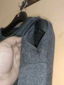 Women Grey Top Full Sleeves .