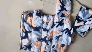 Camo Print Puffer Jacket