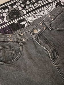 Wide Leg Dark Gray Jeans