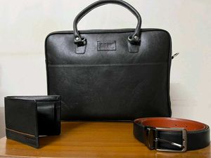 combo brand new matching laptop bag, belt and w