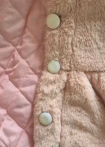 Cute Pink Bear Ear Baby Coat