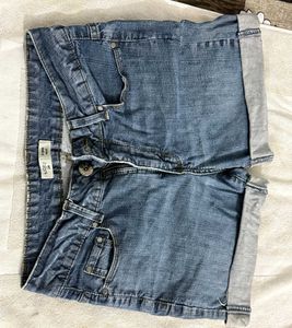 Denim Roll Cuff Shorts
