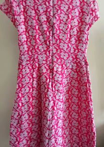 old navy Pink and white Floral Embroidered Dress