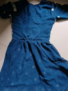 Georgette Frock Sharara Set With Dupatta