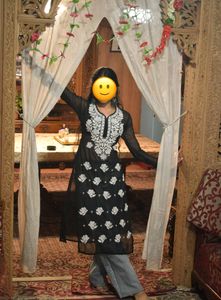 BLACK चिकनकारी KURTI🌻