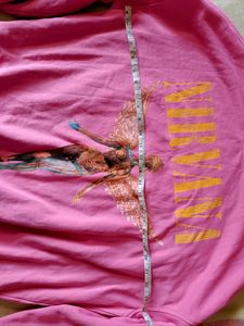H&amp;M Oversized Pink Nirvana Sweatshirt