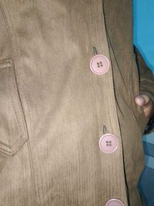 Brown Corduroy Button-Down Jacket
