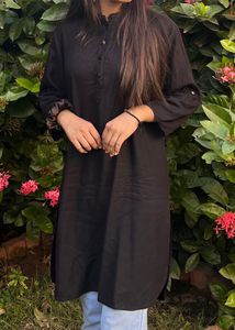 A Black Pathani Kurti