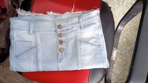 Light Blue Denim Skirt