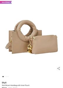 Styl Brown Handbag with Inner Pouch
