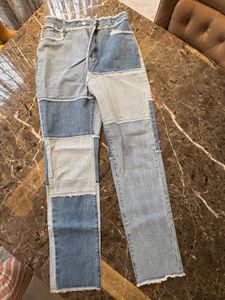 Patchwork Denim Jeans - Brand MissGuided