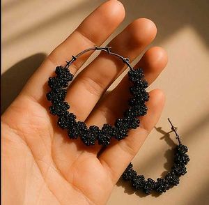 Black Hoop Earrings