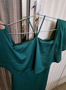 Green Off Shoulder Beautiful Dress