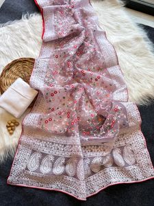 🆕️🆕️Organza Chikankari Saree