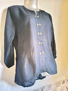 Defective Black Button-Up Top Large/ XL size