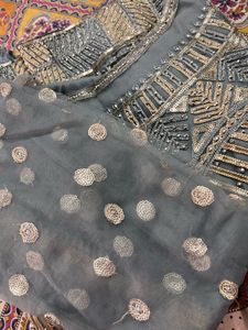 Grey &amp; Gold Kurta Set