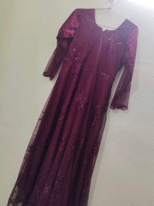 Elegant Maroon Ethnic Gown