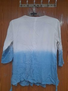 Dual tone Peplum kurti