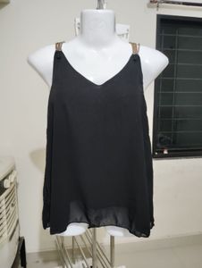 Stylish Black Sleeveless Top