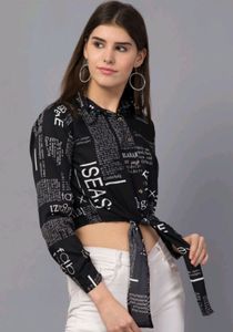 -crep black shirt stylish