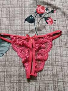 Pink Lace Thong