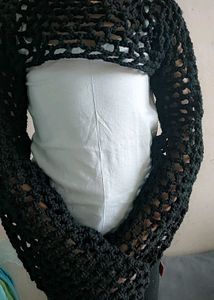 Black Crochet Bolero