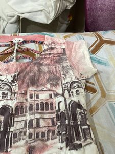 Multi Printed Top Wid Back Neck Design