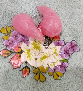 Pink Teardrop Statement Earrings